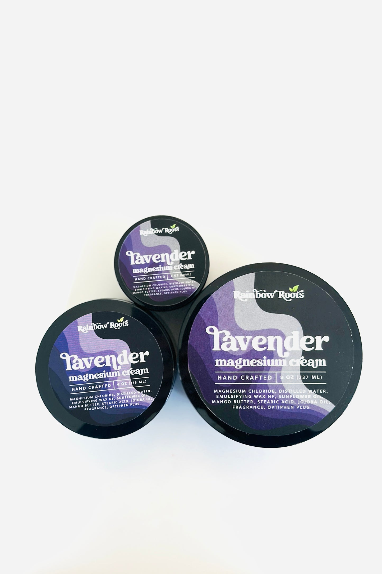Lavender Magnesium Cream | Handcrafted - Topical - Sleep & Muscle Support | Rainbow Roots
