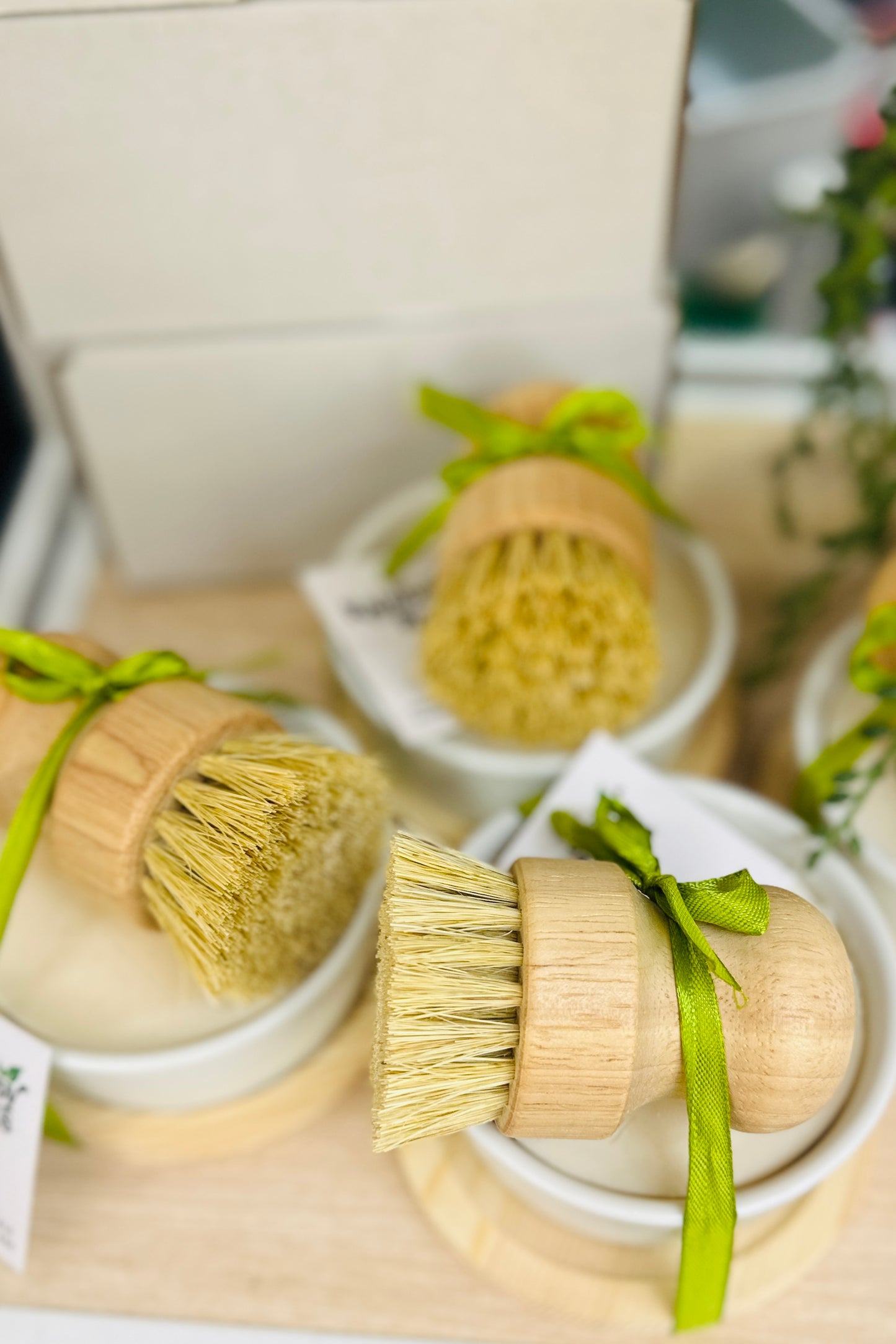Bowl & Bristle Dish Soap Gift Set | Lemon Scented - Eco Friendly - Tough on Grease | Rainbow Roots