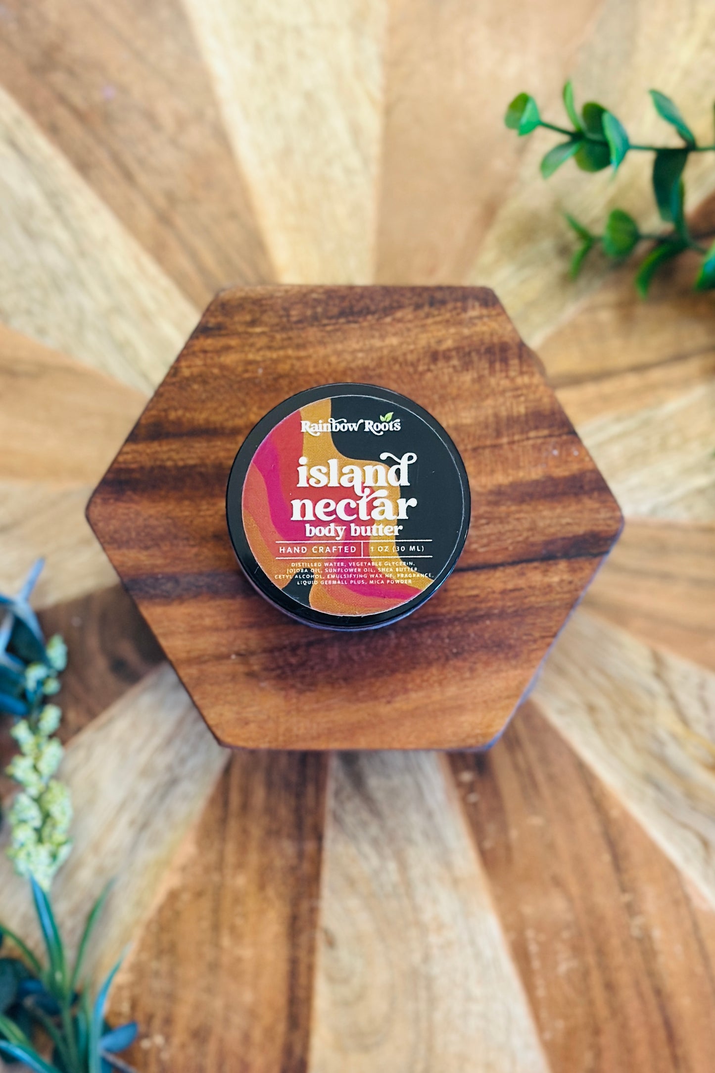 Island Nectar Body Butter | Handcrafted - Emulsified - Hydrating | 4oz - 8oz | Rainbow Roots