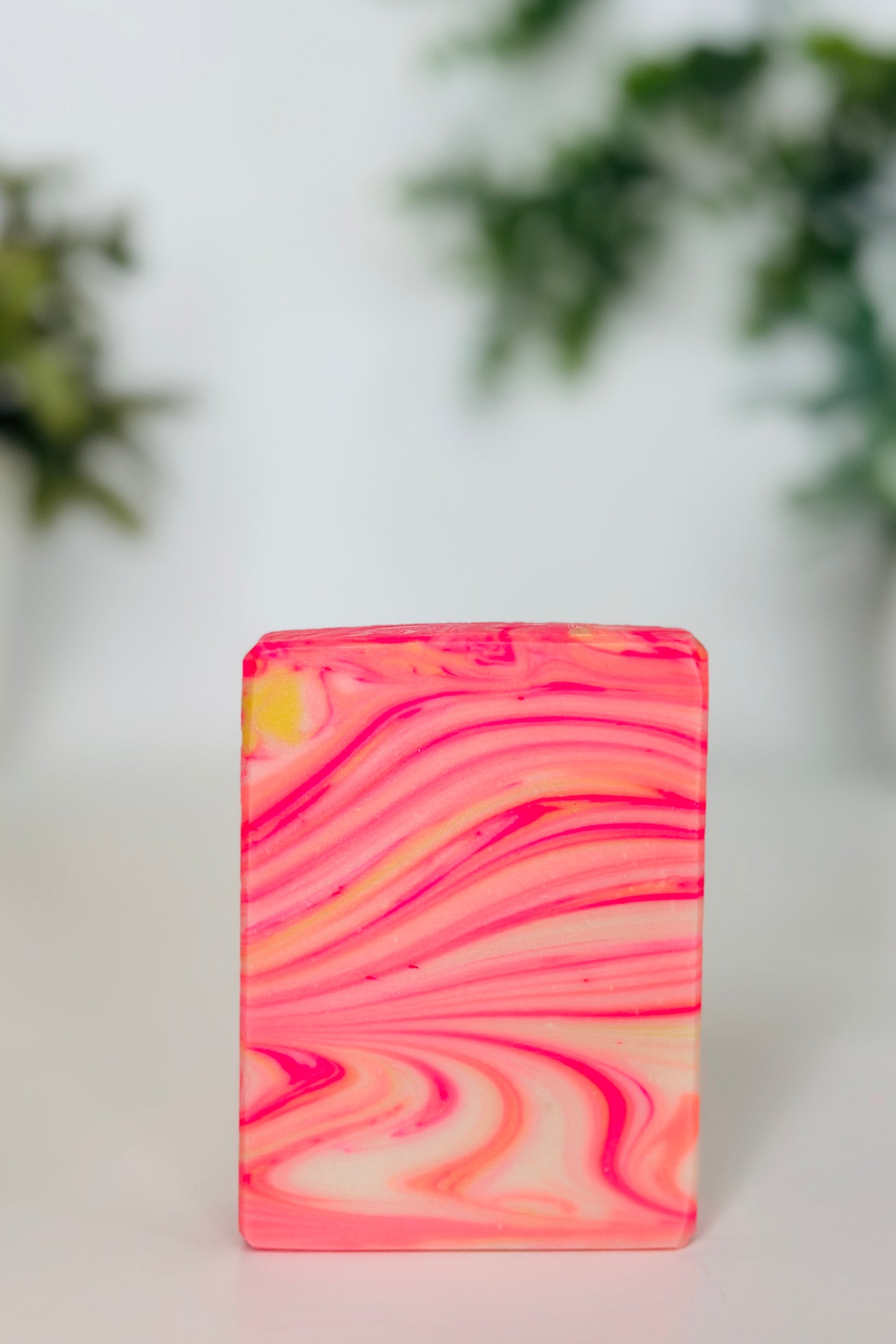 Strawberry Peach Champagne Soap | Handcrafted Vegan Cold Process Soap 4oz | Rainbow Roots