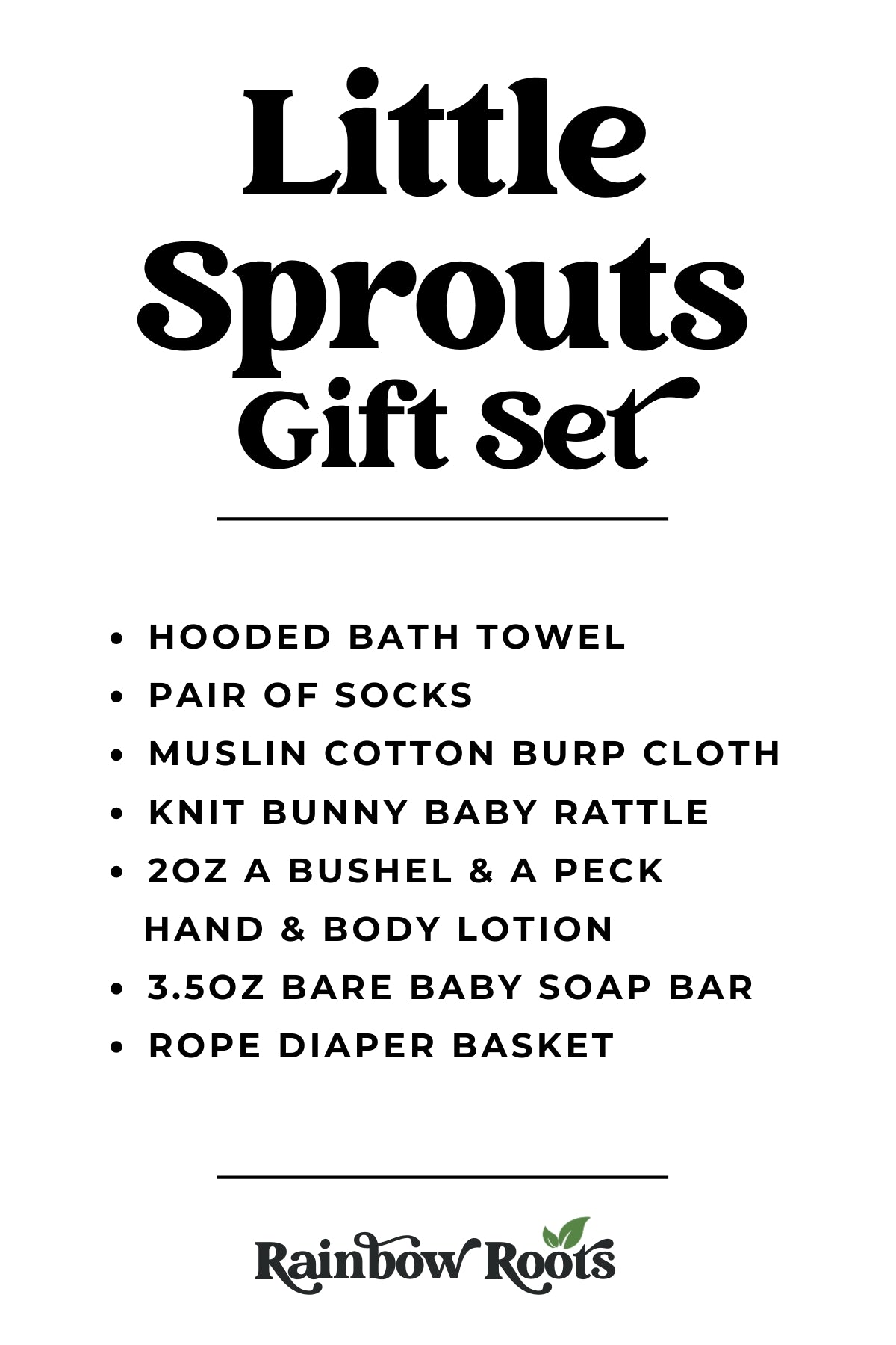 Little Sprouts Gift Set | New Baby - Handcrafted - Handcurated | Rainbow Roots