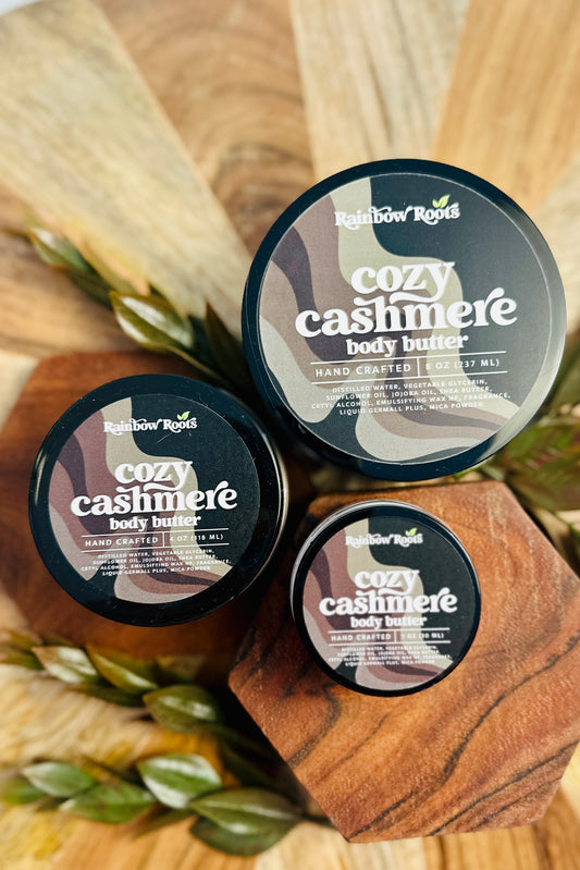 Cozy Cashmere Body Butter | Handcrafted - Emulsified - Hydrating | 1oz - 4oz - 8oz | Rainbow Roots