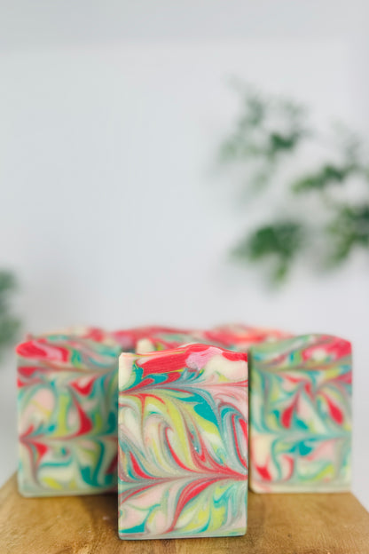 Holiday Cheer | Handcrafted Vegan Cold Process Soap 4oz | Rainbow Roots