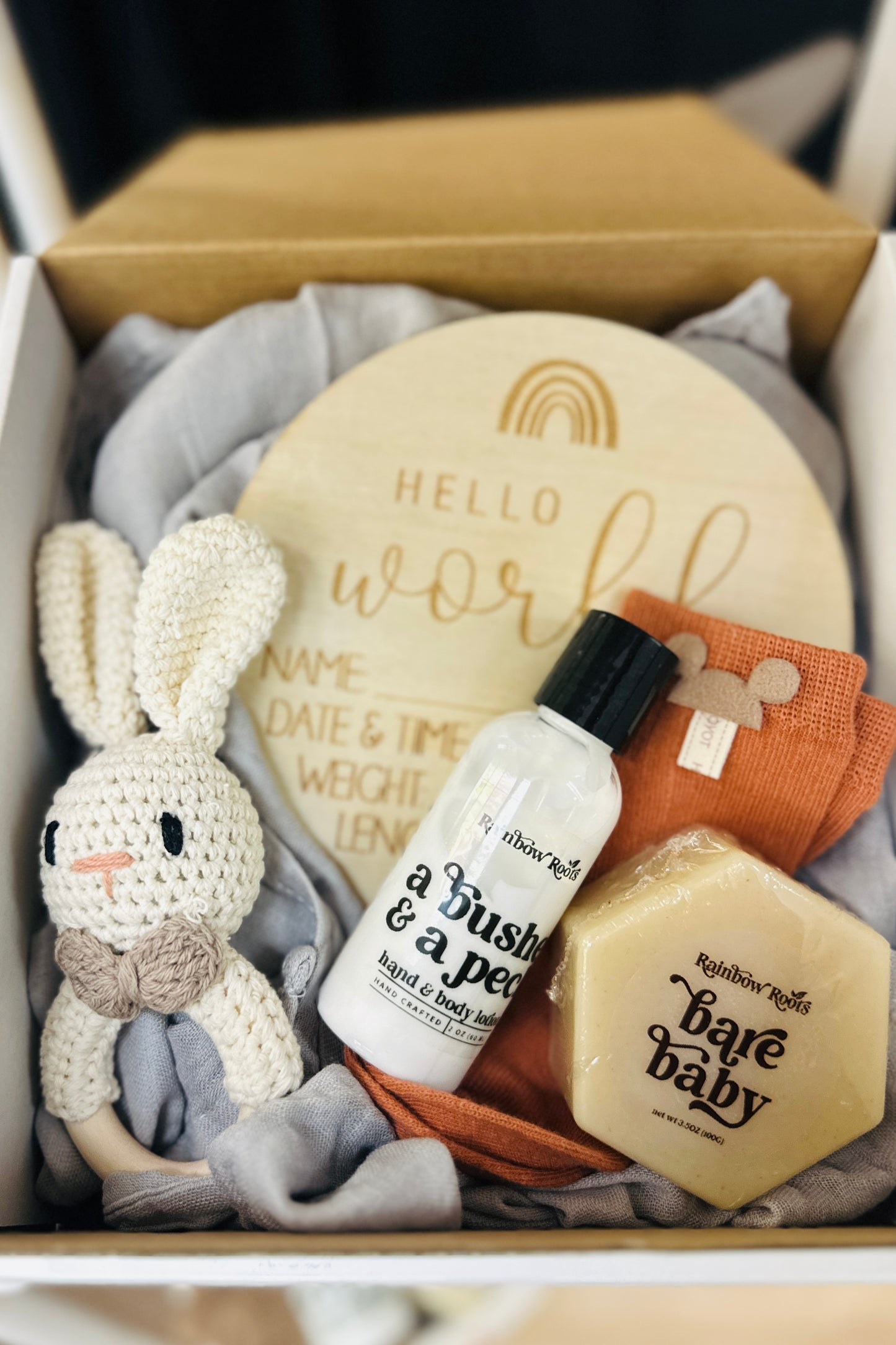 Sweet Snuggles Gift Set | New Baby - Handcrafted - Handcurated | Rainbow Roots