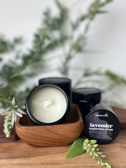 Lavender Magnesium Cream | Handcrafted - Topical - Sleep & Muscle Support | Rainbow Roots