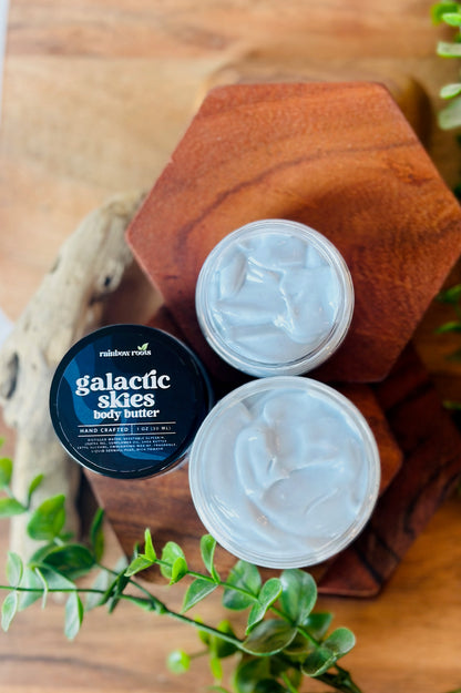 Galactic Skies Body Butter | Handcrafted - Emulsified - Hydrating | 4oz - 8oz | Rainbow Roots