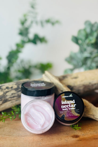 Island Nectar Body Butter | Handcrafted - Emulsified - Hydrating | 4oz - 8oz | Rainbow Roots