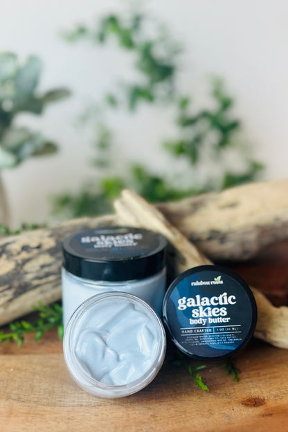 Galactic Skies Body Butter | Handcrafted - Emulsified - Hydrating | 4oz - 8oz | Rainbow Roots