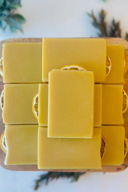 Fresh Lemon | Handcrafted Vegan Cold Process Soap 4oz | Rainbow Roots