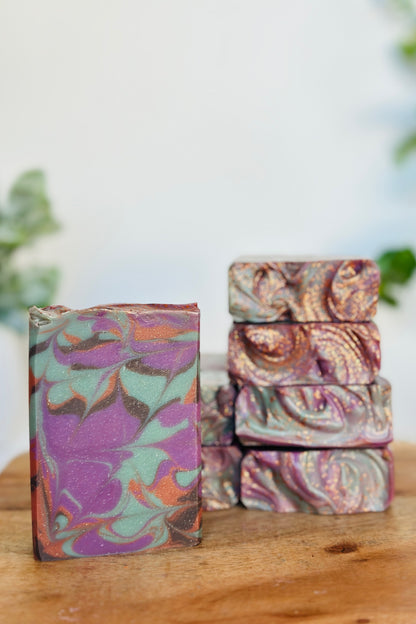 Cedarwood & Lavender | Handcrafted Vegan Cold Process Soap 4oz | Rainbow Roots