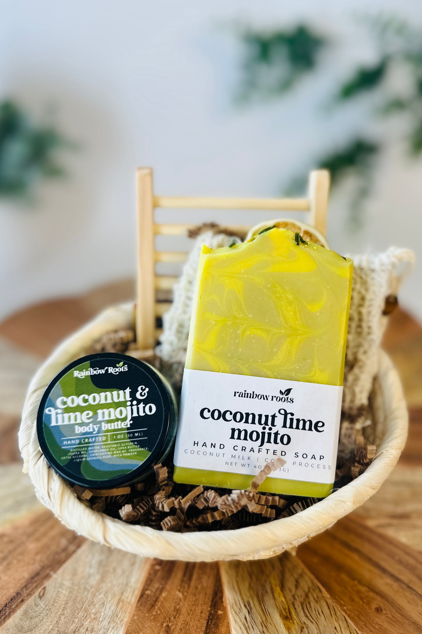 Coconut Lime Mojito Gift Set | Body Butter - Soap Bar | Handcrafted - Handcurated | Rainbow Roots