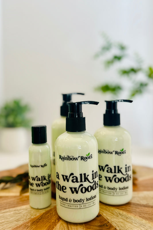 A Walk in the Woods Hand & Body Lotion | Handcrafted - Lightweight - Small Batch | Rainbow Roots