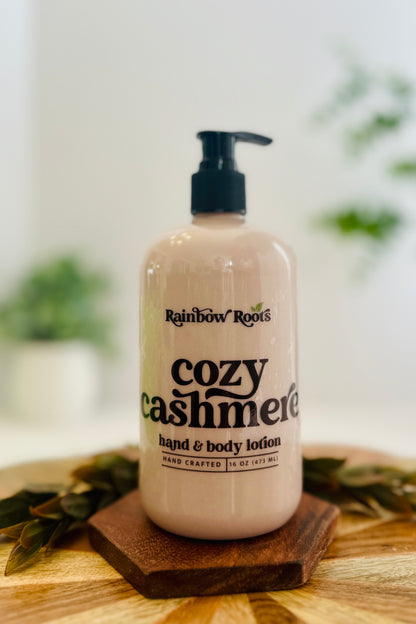 Cozy Cashmere Hand & Body Lotion | Handcrafted - Lightweight - Small Batch | Rainbow Roots