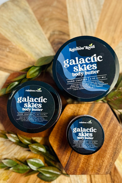 Galactic Skies Body Butter | Handcrafted - Emulsified - Hydrating | 4oz - 8oz | Rainbow Roots