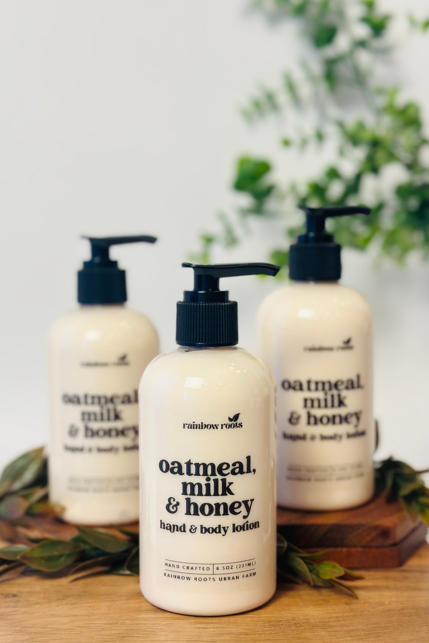 Oatmeal, Milk & Honey Hand & Body Lotion | Handcrafted - Lightweight - Small Batch | Rainbow Roots