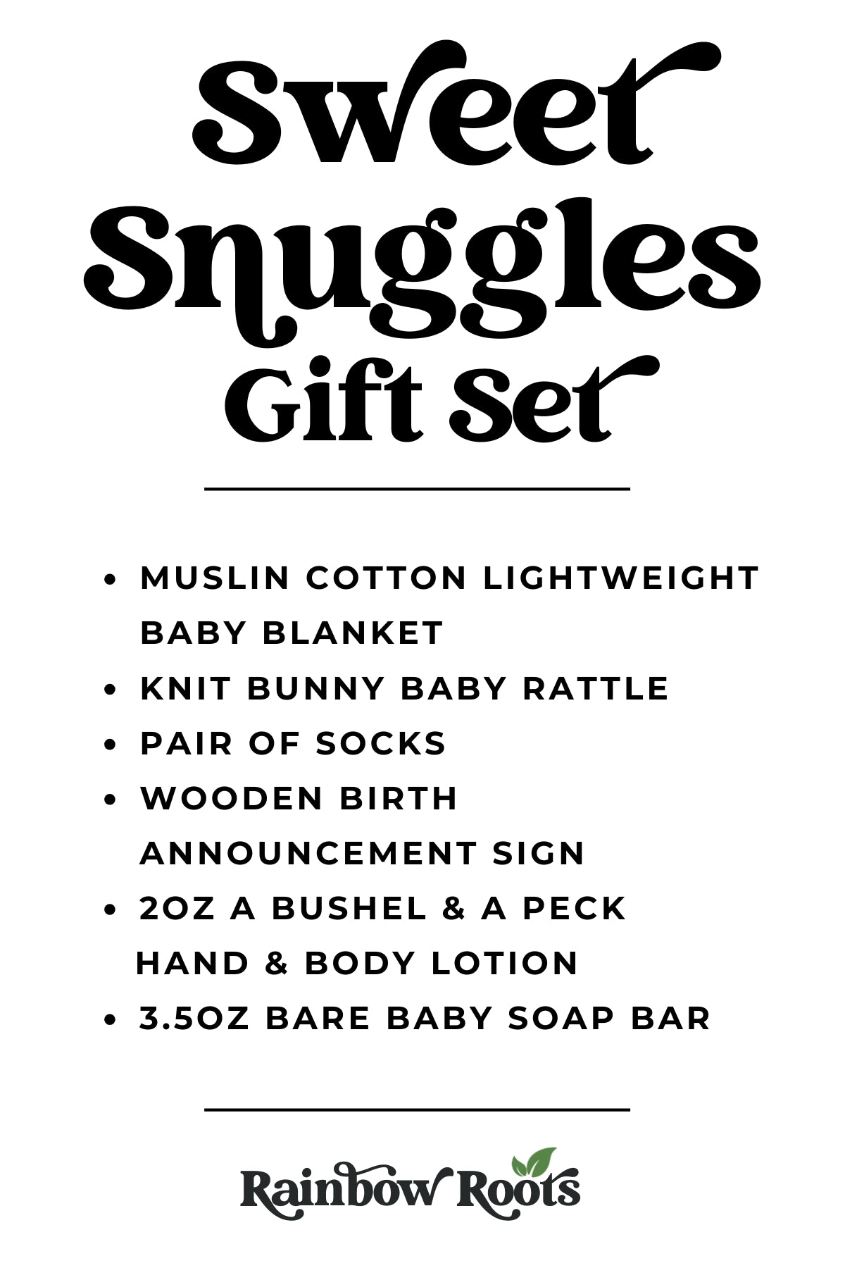 Sweet Snuggles Gift Set | New Baby - Handcrafted - Handcurated | Rainbow Roots